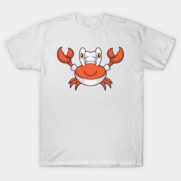 Crab as Cook with Cooking hat T-Shirt by Markus Schnabel